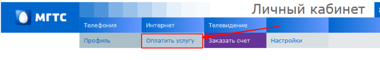 Раздел оплаты