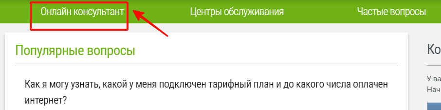Создать чат с онлайн-консультантом